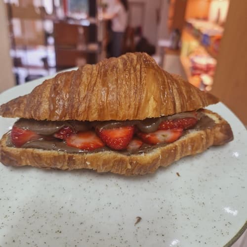 Croissant de Nutella com Morango