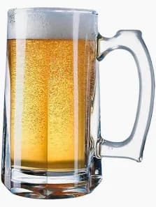Caneca de chopp com colarinho