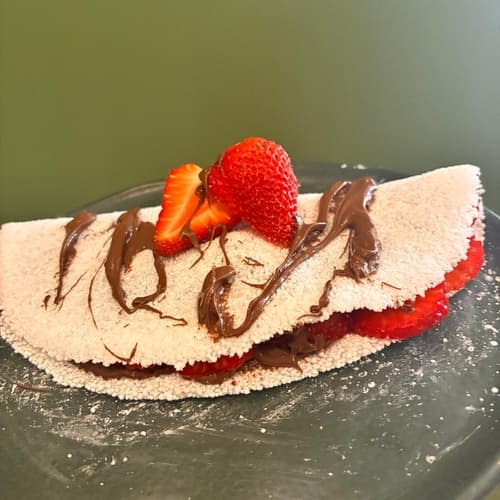 Tapioca de Morango com Nutella