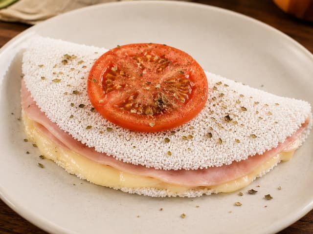 Tapioca de Presunto e Queijo Mussarela Zero Lactose